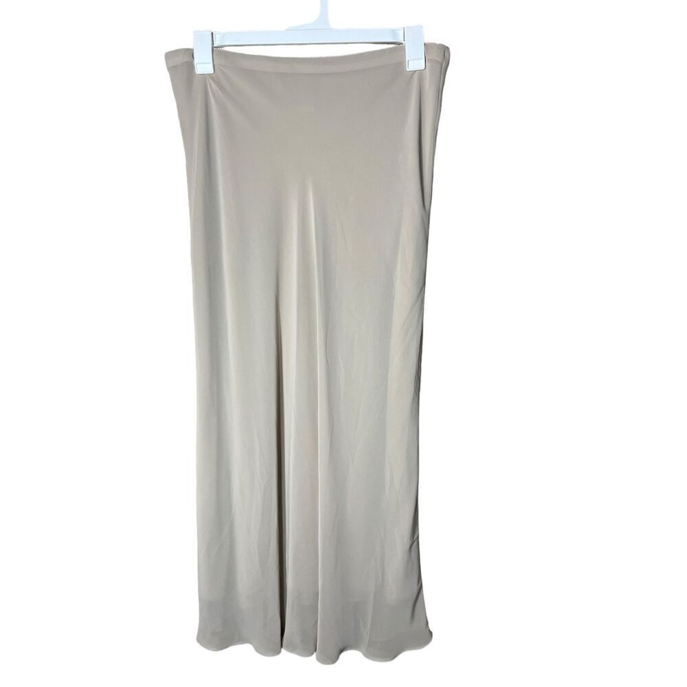Vintage Alex Evenings Cream Chiffon Maxi Skirt Size M